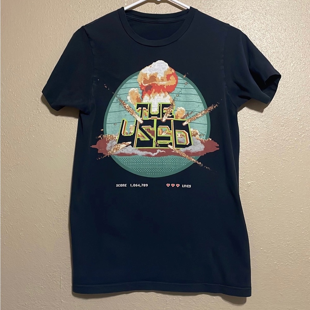 The Used Video Game Graphic Band Tee Black Short Sleeve T-Shirt Adult S ?